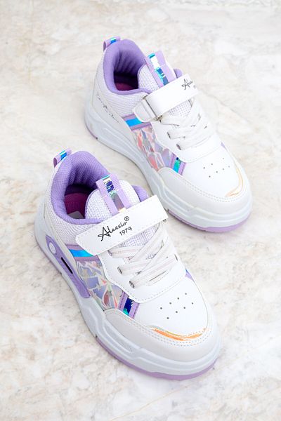 SOHO 19644 Model White and Lilac Kids Sneakers