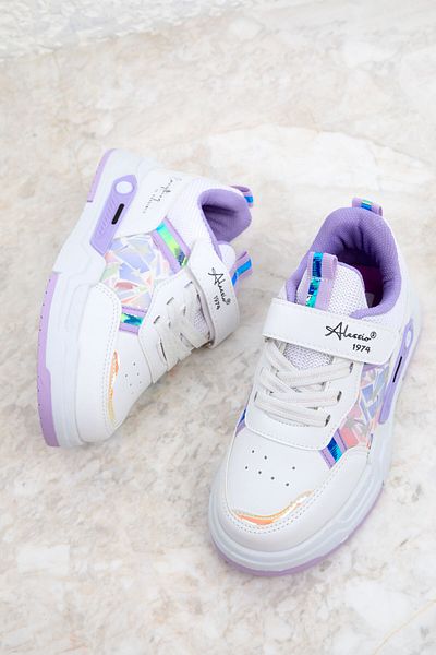 SOHO 19644 Model White and Lilac Kids Sneakers