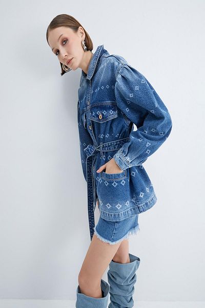 Koton Jachetă de damă Indigo Mid 4SAL50047MD