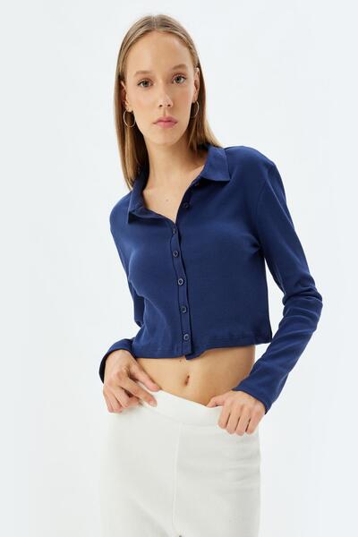 Koton Marineblaues Jugend-T-Shirt 5WAL10648IK