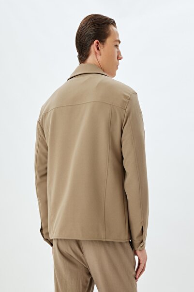 Koton Beige Herren-Erwachsenenjacke 5WAM50019HW