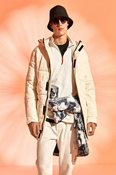 Koton Oversize Puffer Jacket with Hooded Pocket Detail