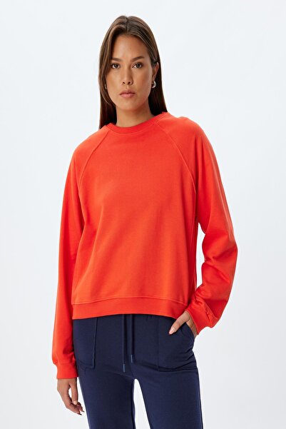Koton Red Women's Sweatshirt 5Wak10224Ek