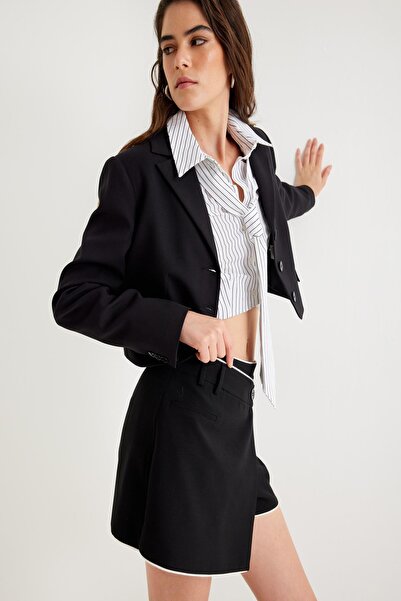 Koton Schwarze Damenjacke 5WAK50035UW