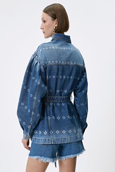 Koton Jachetă de damă Indigo Mid 4SAL50047MD