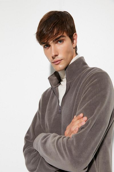 Koton Ανδρικό φούτερ Anthracite 4WAM70481MK