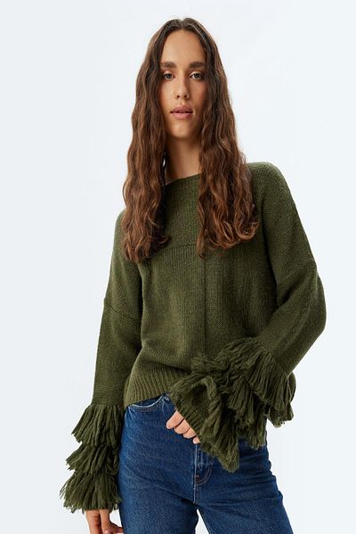 Koton Khaki Young Sweater 5Wal90052Ht