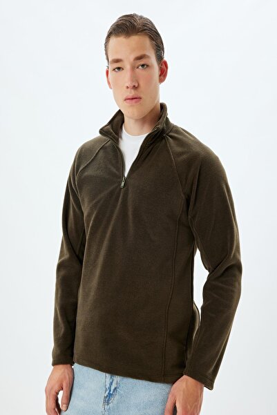 Koton Men's Khaki Adult Sweatshirt - 5Wam70062Mk
