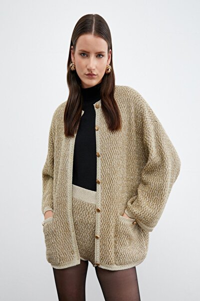 Koton Gold Women's Cardigan 4Wak90465Ht