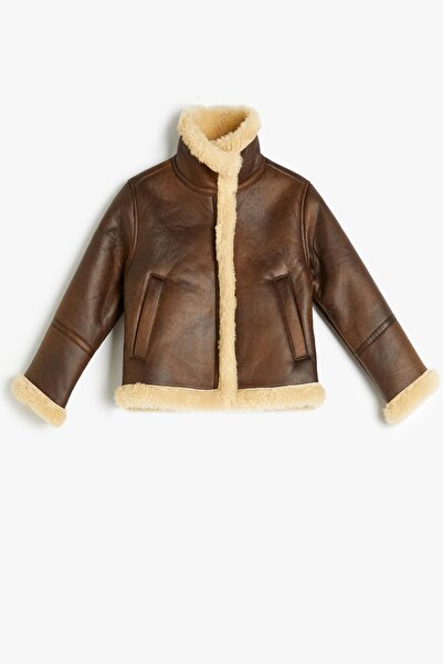 Koton Καφέ Γυναικείο Παιδικό Μπουφάν 5WKG20052AW