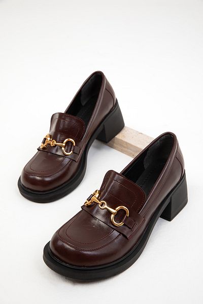 SOHO Burgunderrote klassische Damenschuhe mit Absatz – 19740