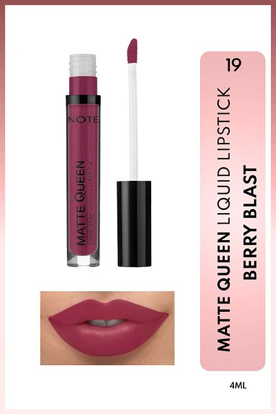 NOTE Matte Queen Lipstick Lasting Matte Liquid Lipstick - 19 Berry Blast - Purple