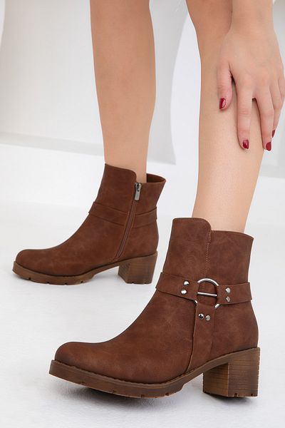 SOHO Tan Women's Boots - 19746 Model Bootie