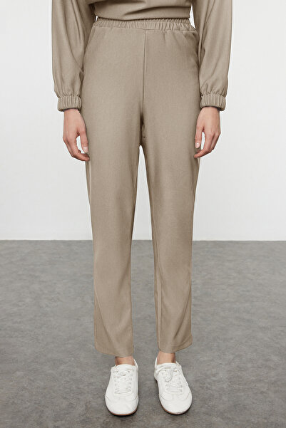 Trendyol Modest Stone Stopper Detailed Oversize Rib/Camisole Knitted Bottom-Top Suit Tctaw25Us00112