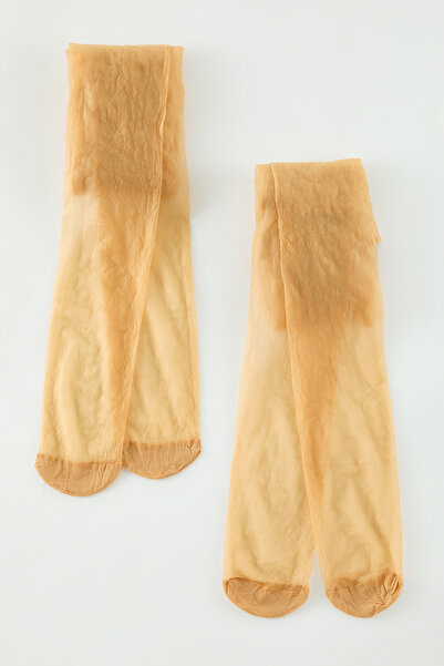 Trendyol Curve Duży rozmiar błyszczące rajstopy - 15 Den 2 sztuki Tbbaw23Kc00001