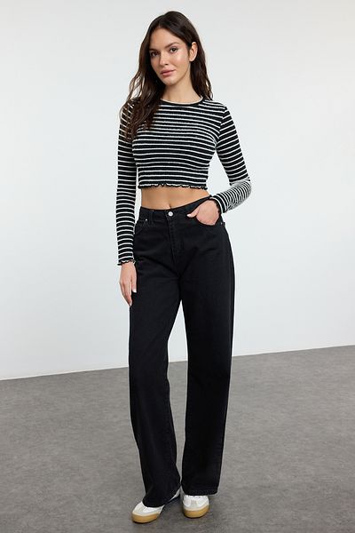 Trendyol Collection Πλεκτή μπλούζα με ελαστική εφαρμογή Crew Neck - TWOAW25BZ00285