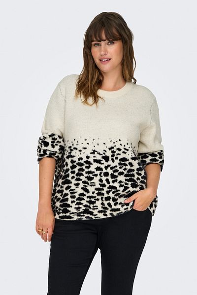 Only Carmakoma CARANNI LS - Tesatura Model O-NECK JQ KNT
