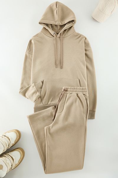 Edit by Trendyol Mink Oversize/Wide Cut Fleece/Warm Sweatpants Set