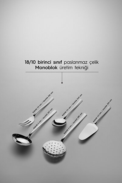 Nehir Katre Sade 5 Parça Servis Kepçe Takımı