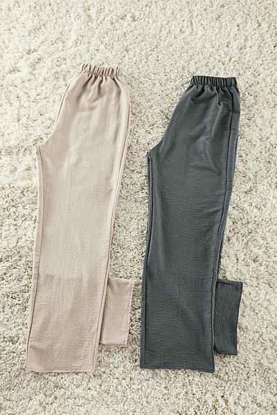 Trendyol Collection 2 csomag antracit és bézs szőtt pizsama alsó - THMAW25PJ00007