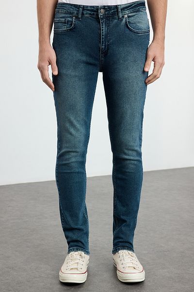 Trendyol Collection OD Dark Navy Green Slim Fit Jeans – Stretch-Stoff TMNSS21JE0067