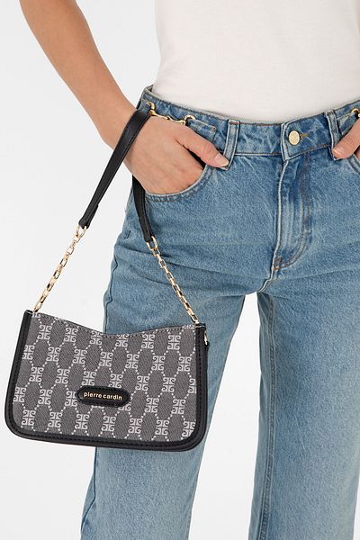 Pierre Cardin Γκρι γυναικεία τσάντα ώμου 05PO24K1676