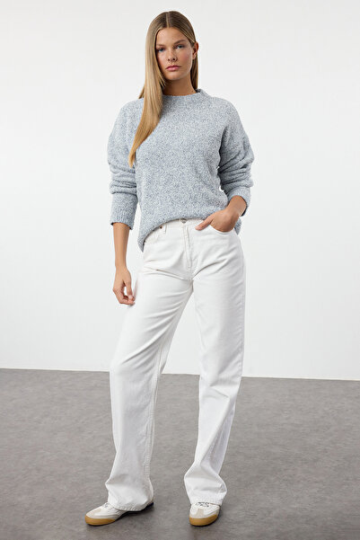 Trendyol Collection Crew Neck Ecru Knitwear Sweater - Gradient Twoaw25Kz00251