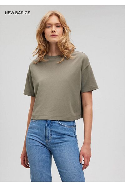 Mavi Zelené oversize triko Crop – Crew Neck 1612708 -86961