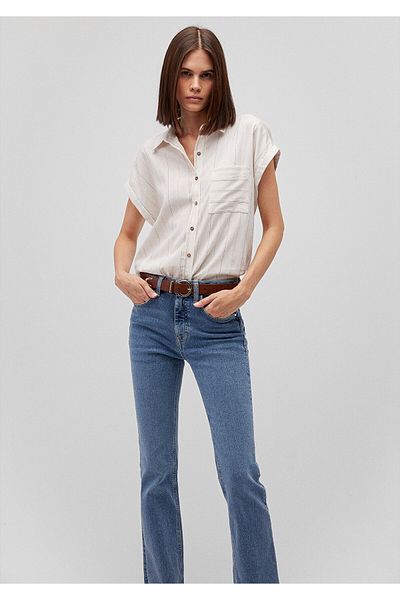 Mavi Relaxed Fit Striped Short Sleeve Shirt - Loose Fit 1210834 -84494