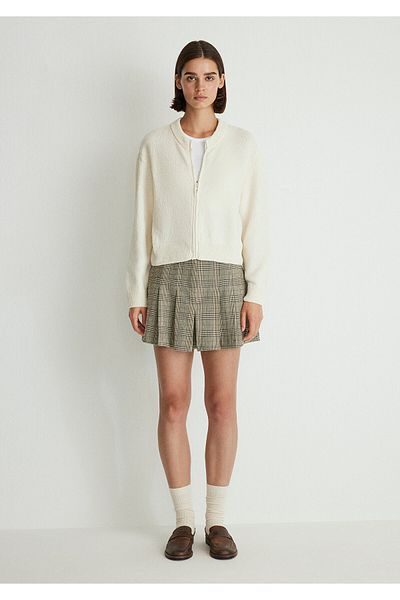 Mavi Ecru Regular Fit Zippered Cardigan - 1710527 -82127