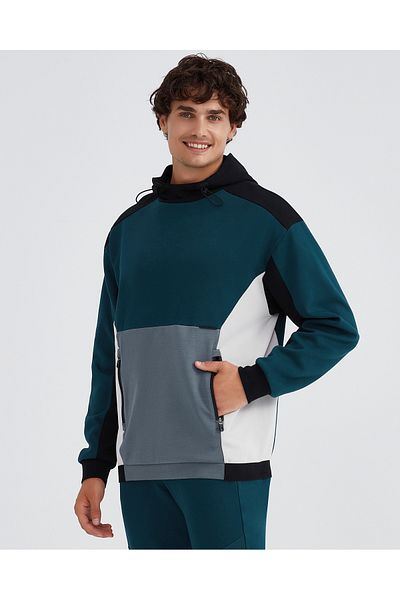 SKECHERS M 2Xı-Lock Hoodie Sweatshirt Men's Petrol Sweatshirt S232193-405