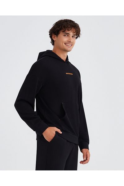 SKECHERS M Essential Hoodie Sweatshirt Men's Black Sweatshirt S232438-001