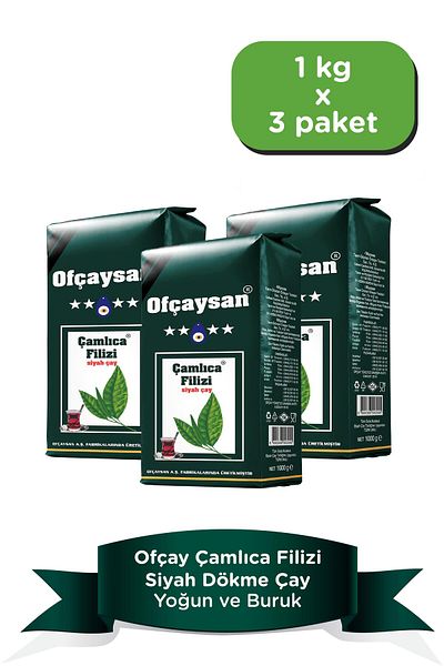 Ofçay San Çamlıca Sprouts Bulk Black Tea 1000Gr X 3 Pieces