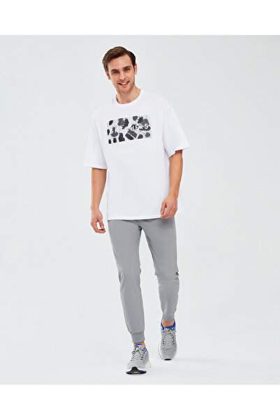 SKECHERS Γραφικό T-Shirt M Ανδρικό κοντομάνικο λευκό Tshirt S 241076 -100