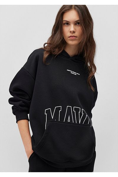 Mavi Black Logo Printed sweatshirt - 1s10149-900