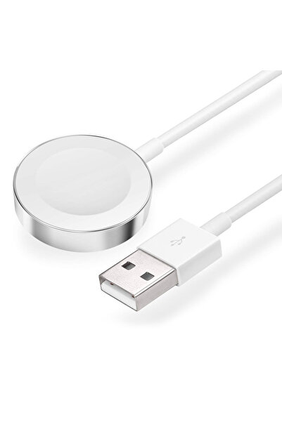 Microsonic Apple Watch Series 11 46mm Masaüstü Manyetik Şarj Cihazı Beyaz