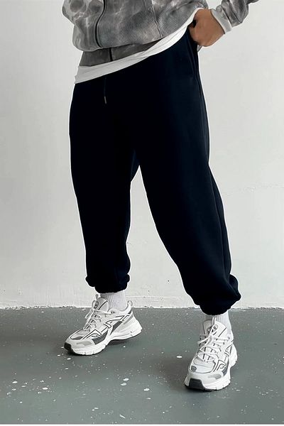 yueswear Παντελόνι φούτερ Unisex 2ip Raster Relaxed Cut