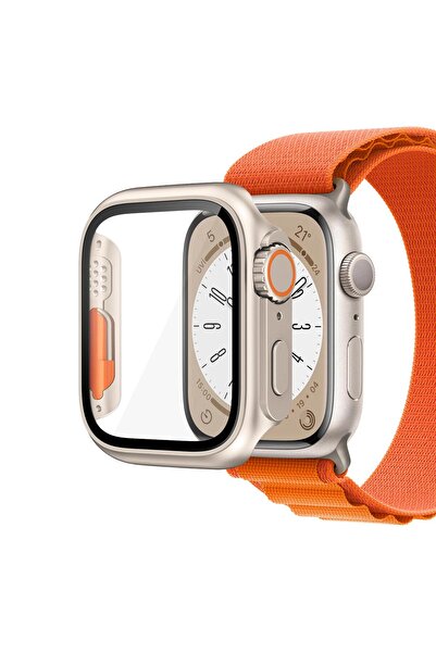 Microsonic Apple Watch SE 3 44mm Kılıf Apple Watch Ultra Dönüştürücü Koruyucu Kasa Yıldız Işığı