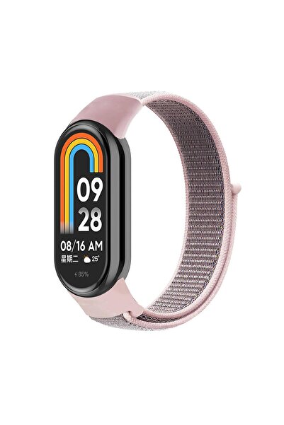 Microsonic Xiaomi Mi Band 9 Hasırlı Kordon Woven Sport Loop Rose Gold