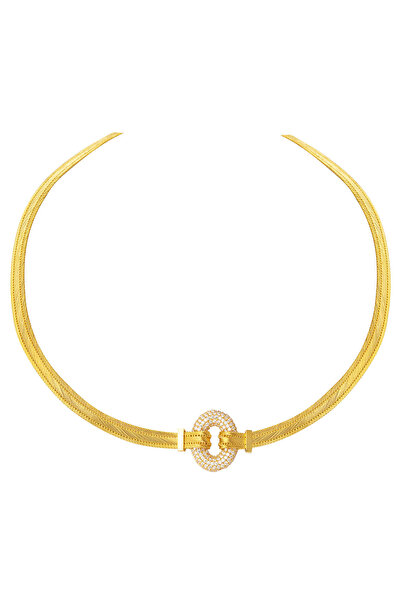 Bilezikci Oval Halka Trabzon Hasır Altın Gerdanlık