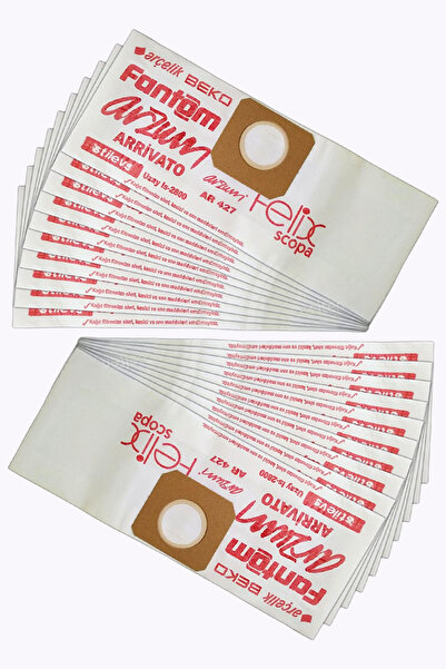 Marketto فانتوم جامبو WD 4600 مكنسة كهربائية كيس غبار ورقي 20 قطعة