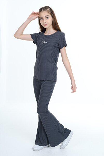 Toontoy Kız Çocuk Storie Nakışlı Eşofman Takım