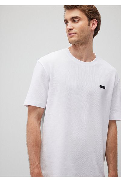 Mavi Μαύρο T-shirt Basic με υφή - Loose Fit 0612262 -620