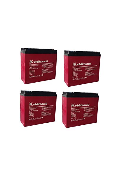 YİĞİT AKÜ Yiğit 12V 24Ah Jel Akü 4'lü Paket