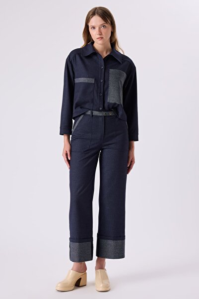 FEVER Katlama detaylı kemerli pantolon