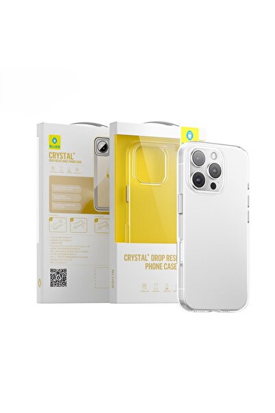 BLUEO İphone 16 Pro Uyumlu Crystal Drop Resistance Şeffaf Telefon Kılıfı