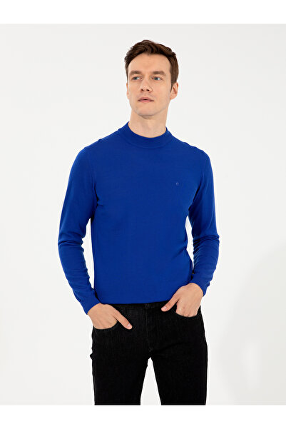 Cacharel Sax Slim Fit Çeyrek Balıkçı Yaka Basic Triko Kazak 50257712-VR045