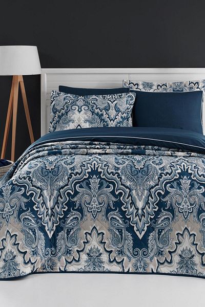 Altınbaşak Tegan Denim Double Bedspread
