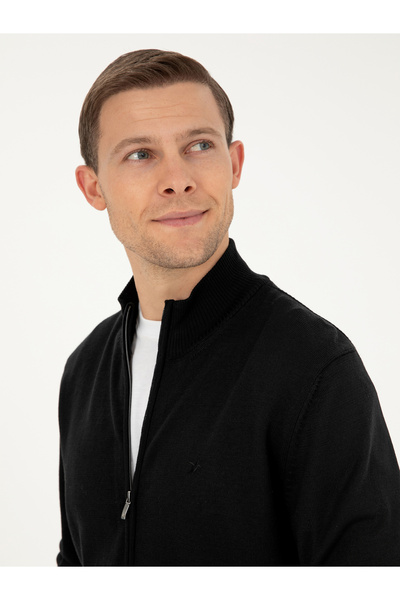 Cacharel Siyah Regular Fit Triko Hırka 50275636-VR046