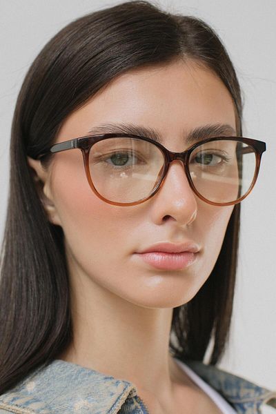 Bilge Karga Jasper Brown Nude Blue Light Protective Glasses